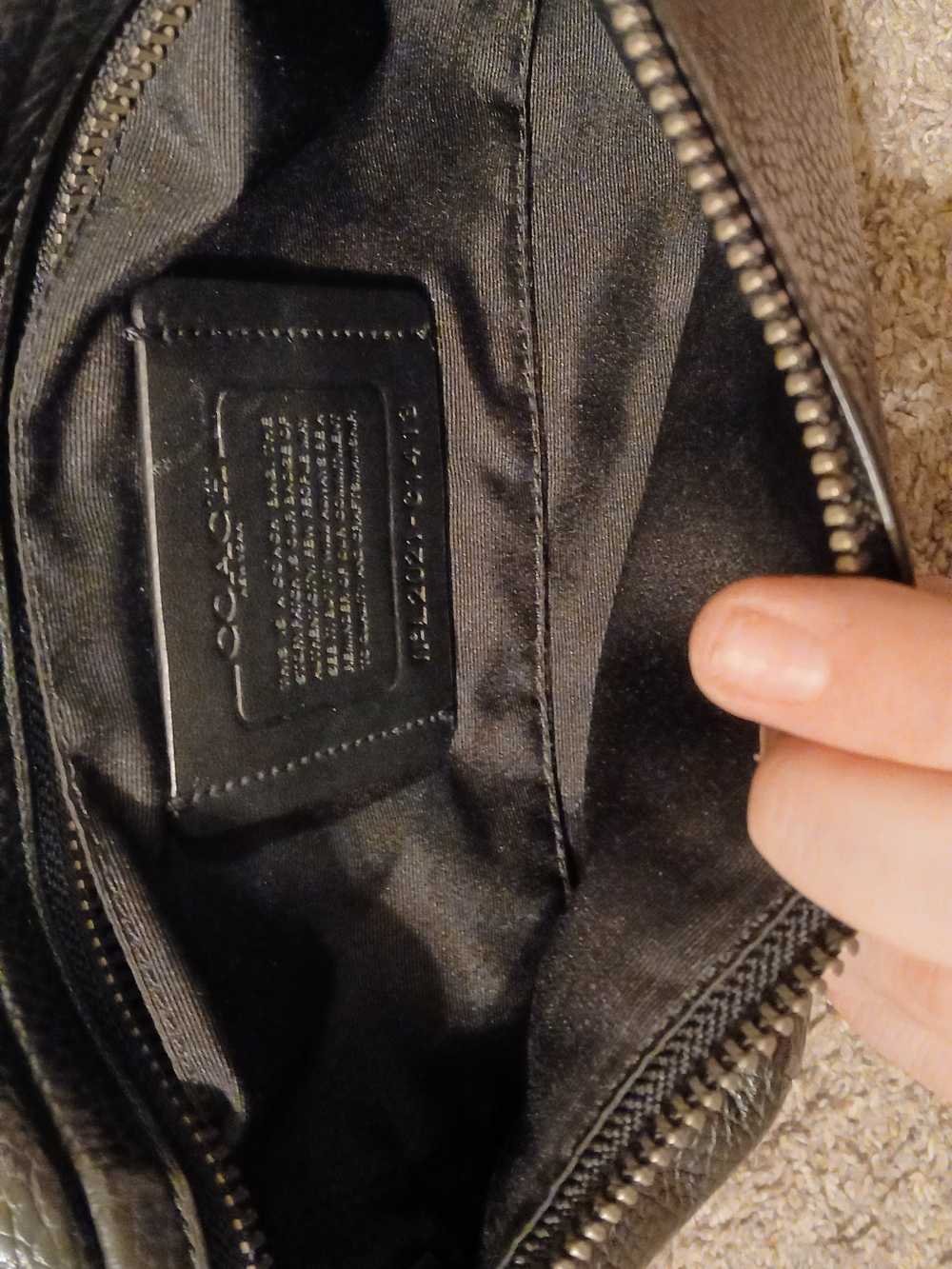 Coach Graham Leather Belt Bag Black Pebbled Fanny Pack Crossbody Gunmetal Unisex - Picture 8 of 12